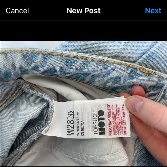 Top Shop Mom Jeans in bleach blues sz 28 - Picture 6 of 6